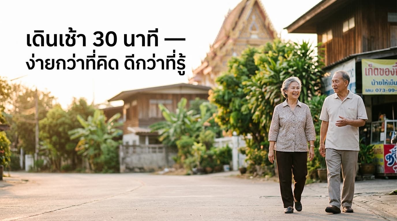 เดินเช้า 30 นาที — ง่ายกว่าที่คิด ดีกว่าที่รู้