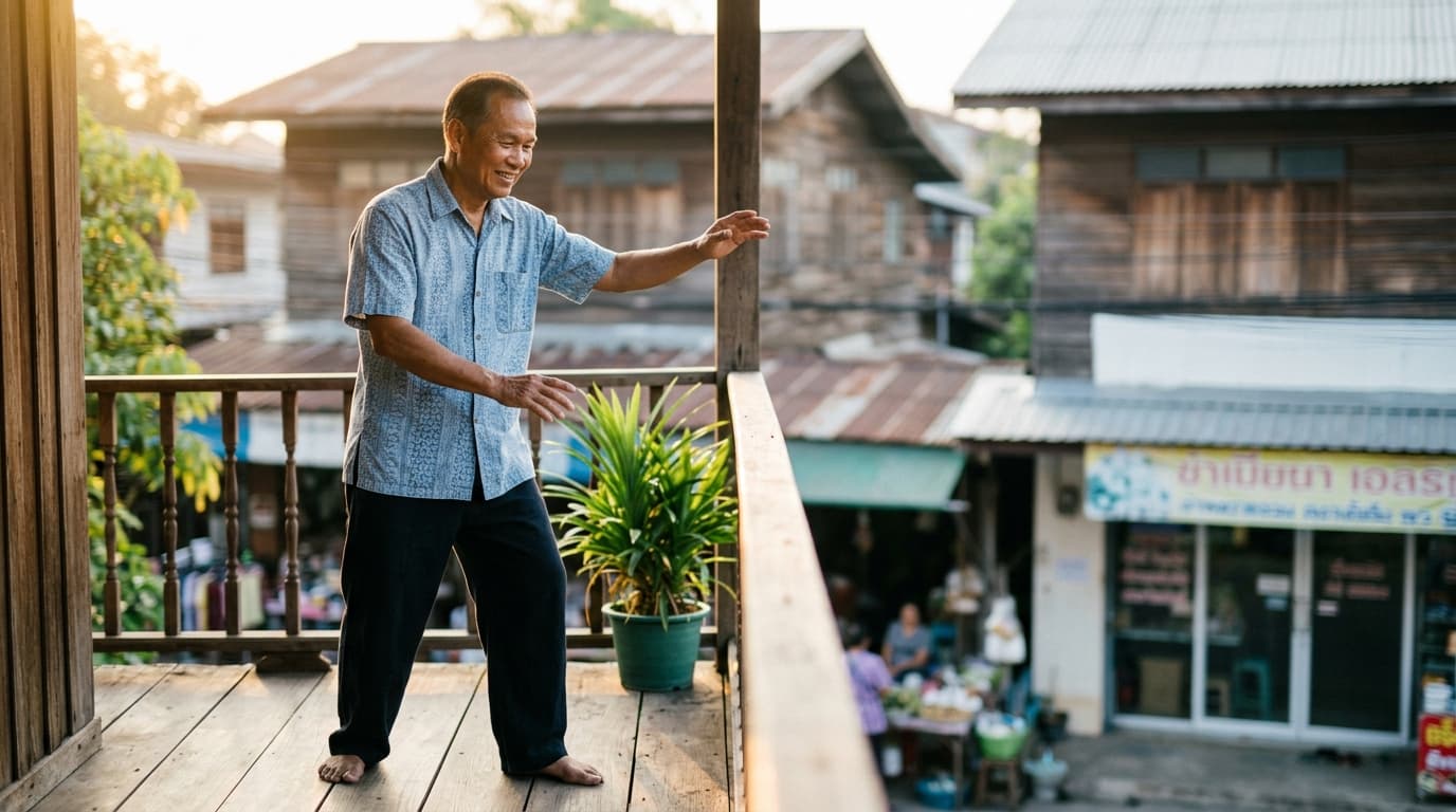 ไทชิตอนเช้า — 15 นาทีที่เปลี่ยนทั้งวัน